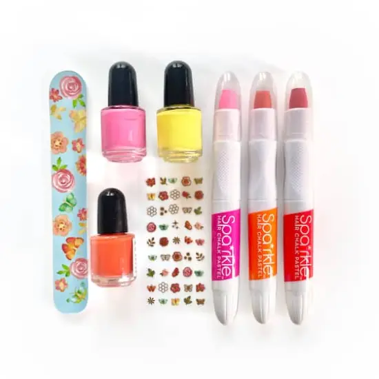 Bright Stripes Sparkle LED Glow Spa Pink Butterfly Activity Jar {6}