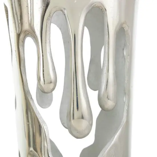 Silver Aluminum Melting Drip Vase Set {8}