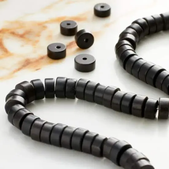 Black Jasper Heishi Beads by Bead Landing&trade;, 6mm {3}