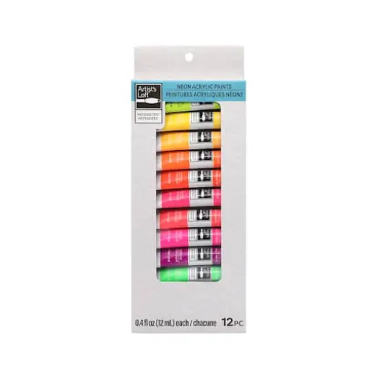 12 Color Neon Acrylic Paint Set by Artist's Loft&trade; Necessities&trade; {7}