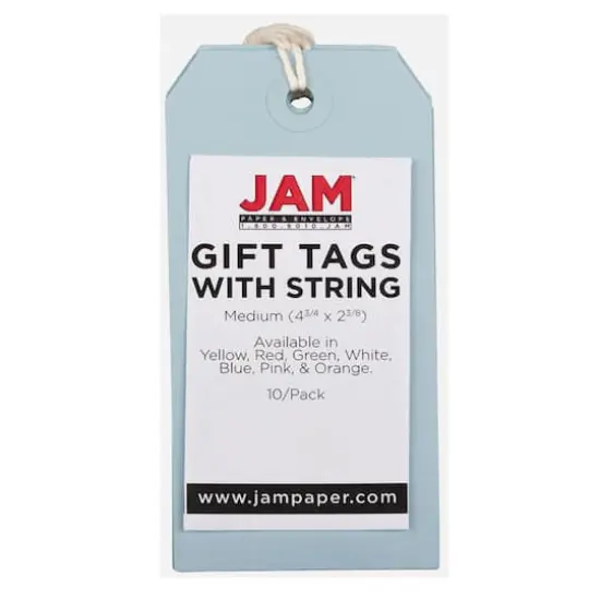 JAM Paper Medium Gift Tags with String Baby Blue {4}