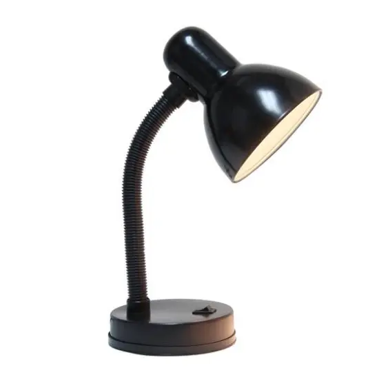 Creekwood Home Essentix 14.25" Metal Desk Lamp Black {4}