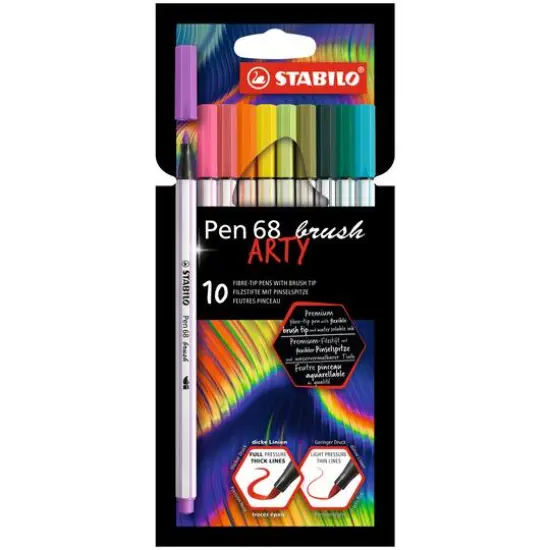 STABILO&reg; Pen 68 Brush ARTY 10-Color Marker Set {1}