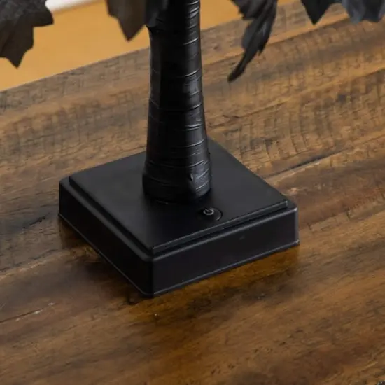 2ft. Pre-Lit Artificial Halloween Black Maple Tree with 24 Orange & Purple LED Lights {5}