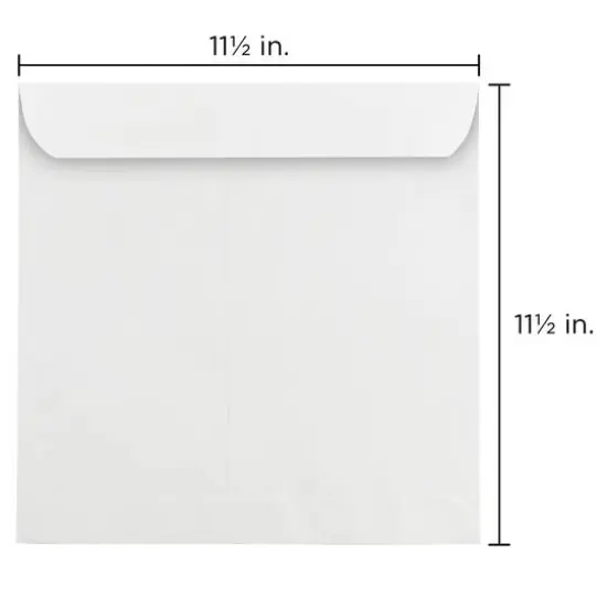JAM Paper 11.5" Large White Square Invitation Envelopes {4}