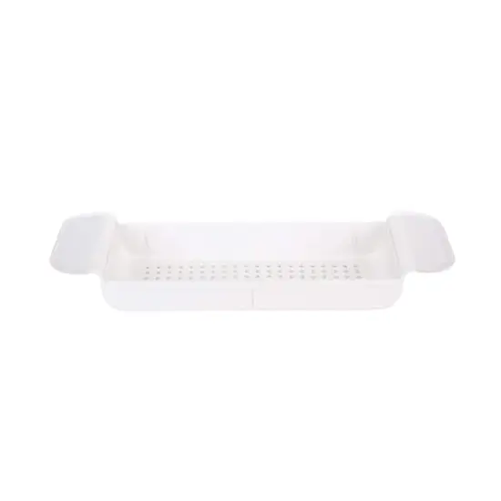 Bath Bliss White Expandable Non-Slip Bathtub Caddy {4}