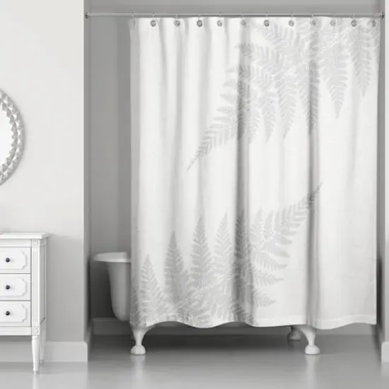 Neutral Fern 71" x 74" Shower Curtain {3}