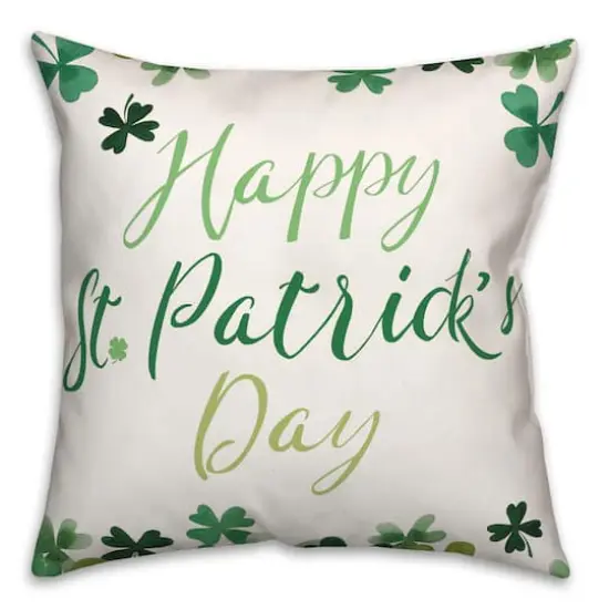 Happy St. Patrick's Day Throw Pillow {1}