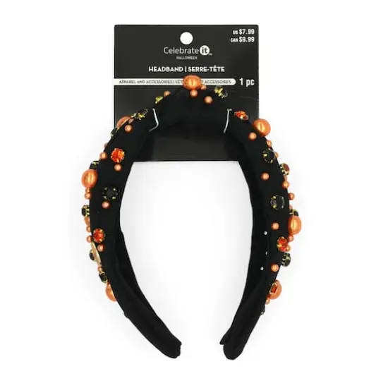 Orange & Black Jack-o'-Lantern Headband by Celebrate It&trade; {4}
