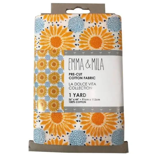 Emma & Mila® La Dolce Vita Collection Sunflower Precut Cotton Fabric, 4ct. {1}