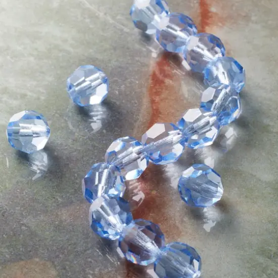 Preciosa Glass Crystal Round Beads, 8mm by Bead Landing&trade; Light Sapphire {3}