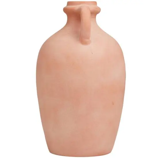 15" Orange Terracotta Jug Vase with Handle {6}