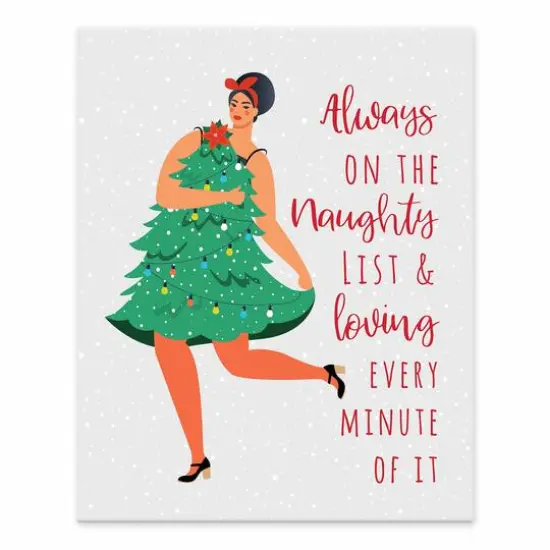 Always On Naughty List 8x10 Tabletop Canvas {1}
