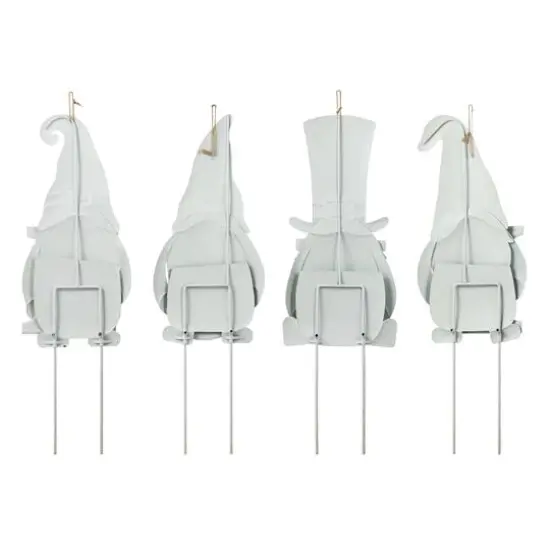 Glitzhome® 24" Set of 4 Metal St. Patrick's LUCK Gnome yard stake or Standing Decor or Wall Decor {7}