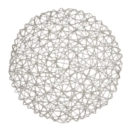 DII&reg; Woven Paper Round Placemats, 6ct. Gray {4}