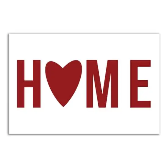 Home Heart Red Canvas Art {1}