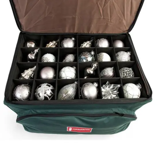TreeKeeper 72ct. 4" Christmas Ornament Storage Box with Top Pocket {4}