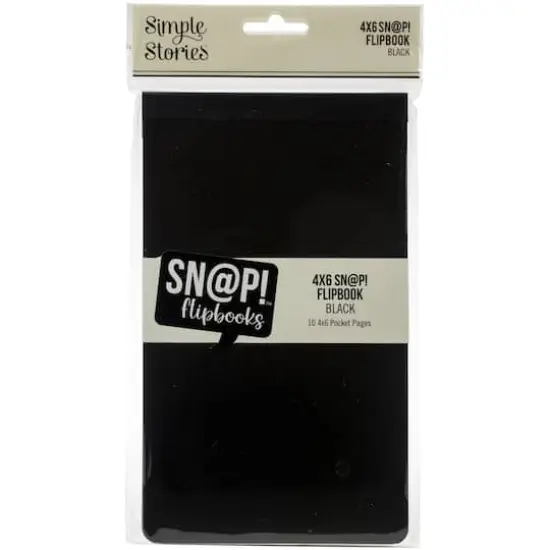 Simple Stories&trade; Sn@p!&trade; Flipbook Album, 4" x 6" Black {1}