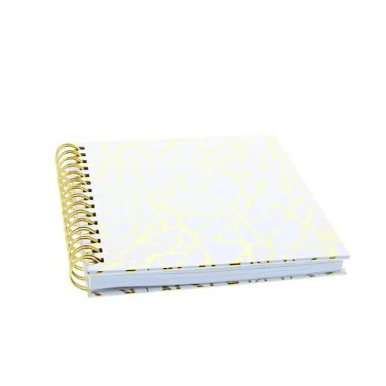 Art Alternatives Gold & White Web Spiral Fashion Dotted Line Journal, 6" x 8" {3}
