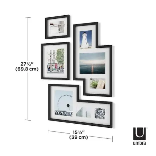 Umbra Black Mingle Gallery Picture Frame Set {6}