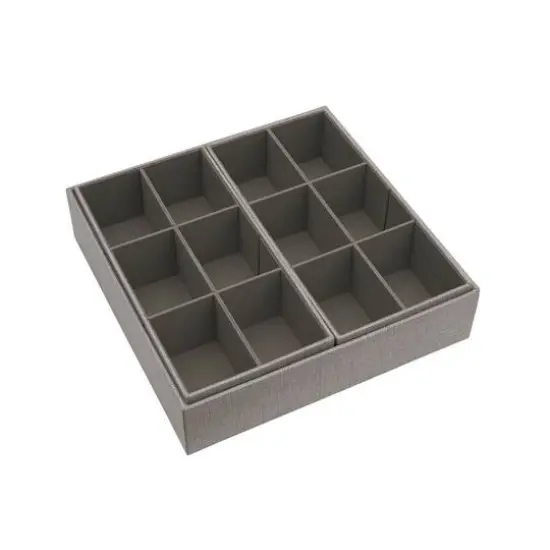 Household Essentials 3 Piece Drawer Organizers Starter Set Silver {9}