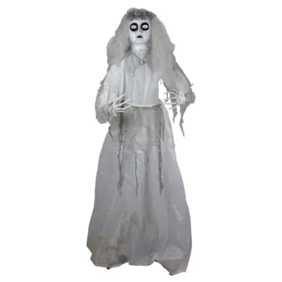 6ft. Lighted & Animated Ghost Bride Halloween Decoration {1}