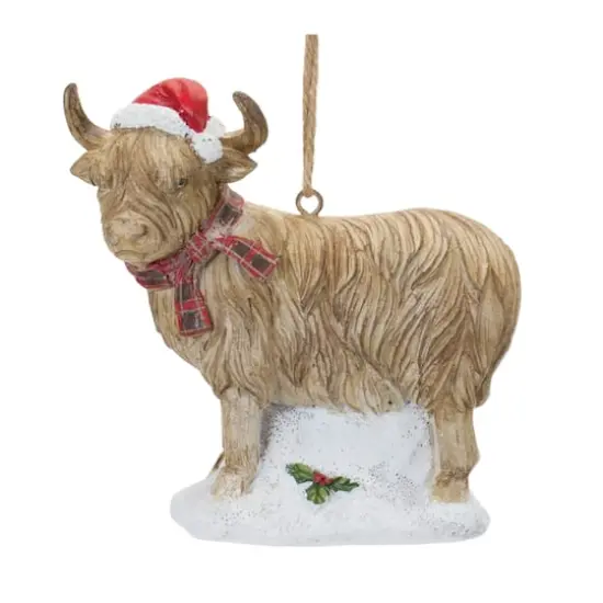 Highland Cow Ornament Set {4}