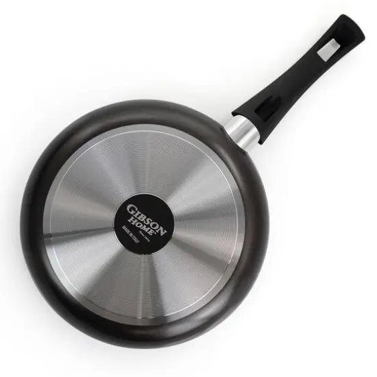 Gibson Home&reg; Piletti 10'' Aluminum Frying Pan Gray and Black {6}