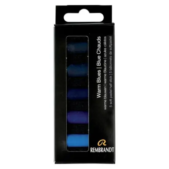 Rembrandt 5 Color Warm Blues Half Stick Soft Pastel Set {1}