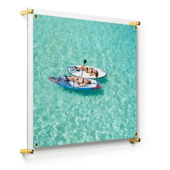 Wexel Art Single Panel Clear Acrylic Floating Wall Frame & Magnets with Gold Hardware {3}