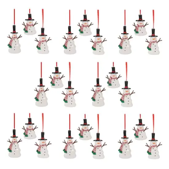 Clay Dough Snowman Ornament Set {1}