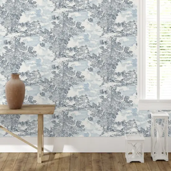 Surface Style Serene Scenes Toile Peel & Stick Wallpaper Sapphire {6}
