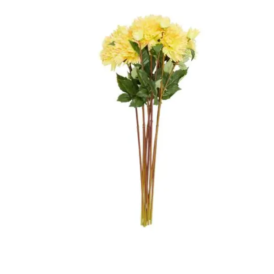 31.5" Yellow Dahlia Artificial Flower Stem, 8ct. {7}