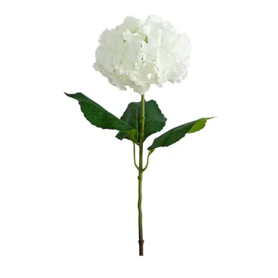 30" White Hydrangea Flower Stems, 3ct. {1}