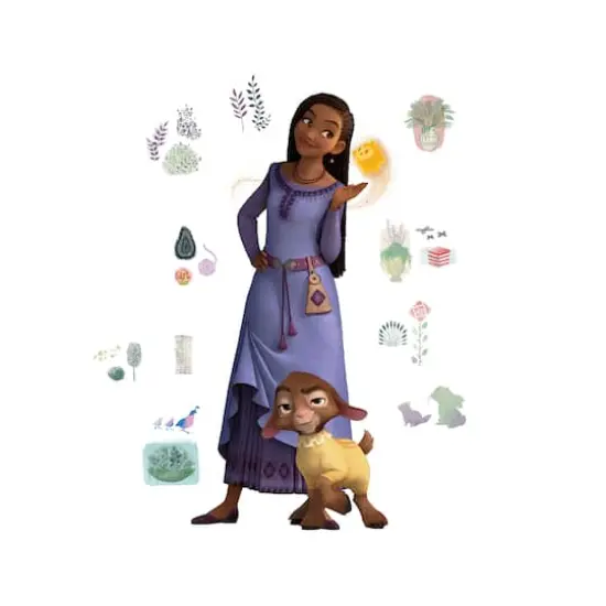 RoomMates Disney&reg; Wish Asha & Valentino Giant Wall Decal Set {1}