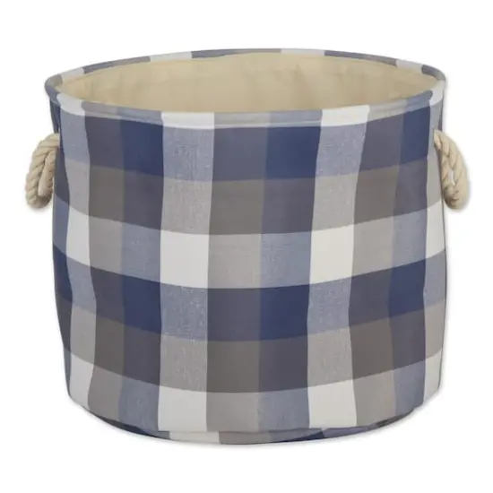 DII&reg; 15" Tri Color Round Fabric Bin Tri Color French Blue {5}