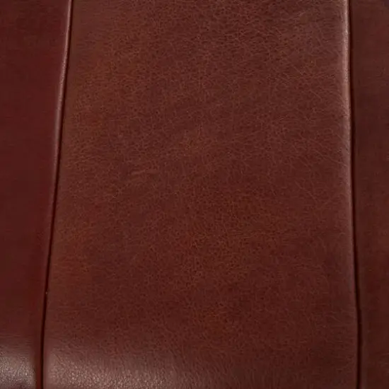 4ft. Brown Leather Upholstered Bench {7}