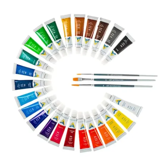 Art Alternatives Economy Oil 24-Color Paint Set, 12mL Tubes {1}