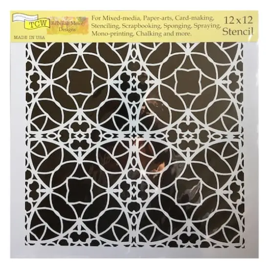 The Crafter's Workshop Spanish Tile Stencil, 12" x 12" {1}