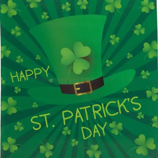 Happy St. Patrick's Day Shamrocks Outdoor Garden Flag {4}