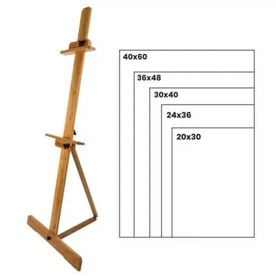 Pacific Arc Full-Size Mast Style Bamboo Studio Easel {8}