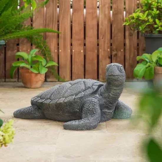 Glitzhome&reg; 22.7" Turtle Garden Statue {4}