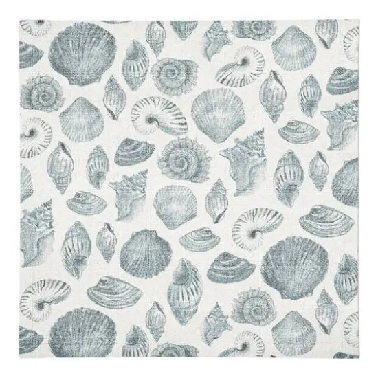 Multi Shell Cotton Twill Napkin Blue/White {1}