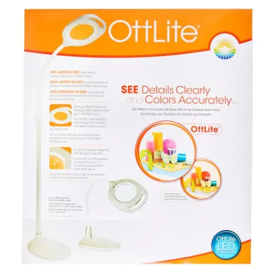 OttLite&reg; 2-in-1 LED Floor & Table Light {4}