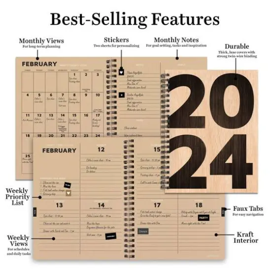 TF Publishing 2024 Biggest Year Medium Weekly Monthly Planner {8}