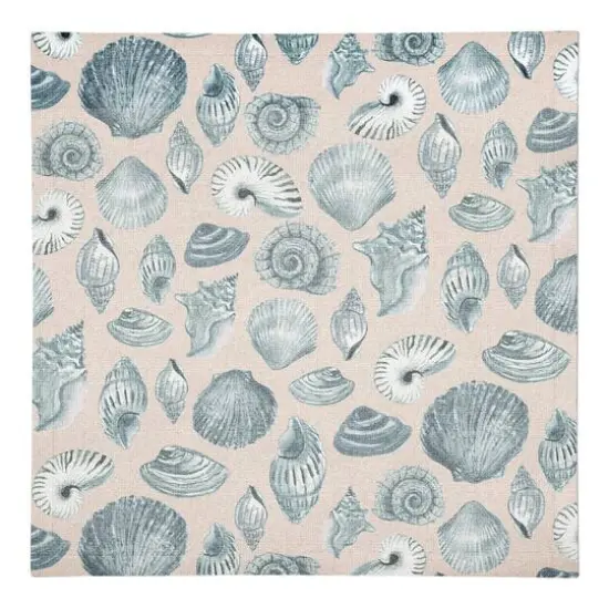 Multi Shell Cotton Twill Napkin Blue/Blush {1}