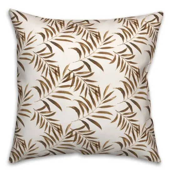 Palms Throw Pillow Brown {1}