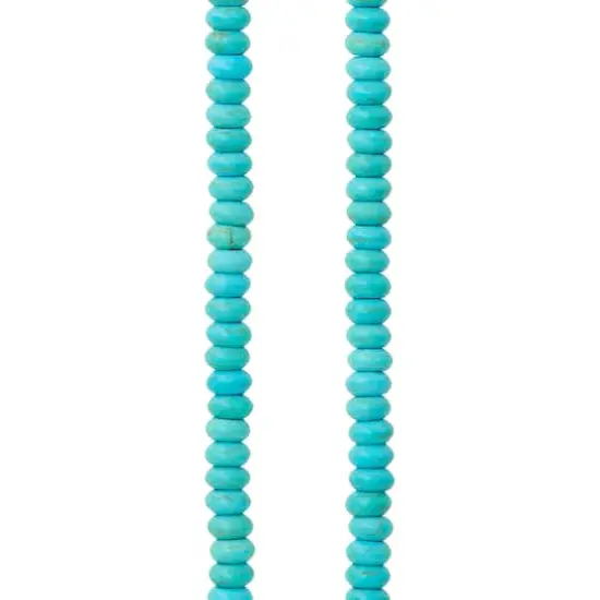 Turquoise Dyed Reconstituted Stone Rondelle Beads, 4mm by Bead Landing&trade; {1}