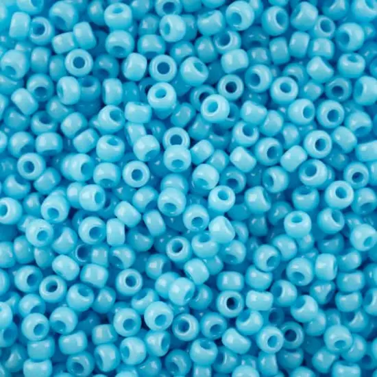 John Bead 11/0 Miyuki Glass Seed Beads, 13g Light Blue Opaque {1}