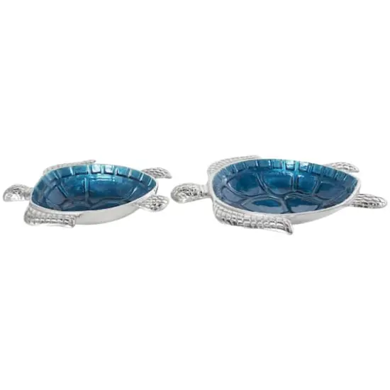 Blue Aluminum Metal Turtle Enameled Decorative Bowls, 2ct. {5}